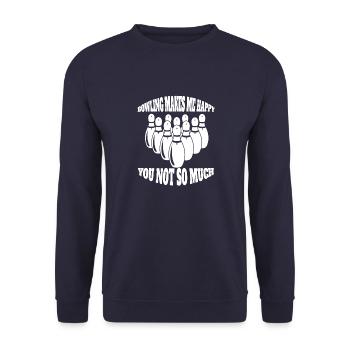 Bowling Bowling Kegel Bowler Bowling ball gift - Unisex Sweatshirt - navy - Front - Alina (178cm) & Michal (187cm)