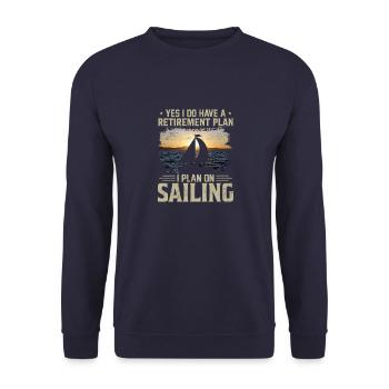 I Plan On Sailing - Sweat-shirt Unisexe - marine - Devant - Alina (178cm) & Michal (187cm)