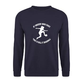 Football Football coach Footballer Footballer - Unisex Sweatshirt - navy - Front - Alina (178cm) & Michal (187cm)