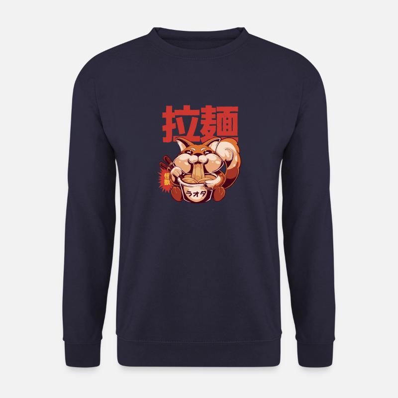 Ramen Japanese Fox - Retro Japanese Anime Ramen - Unisex Pullover - Navy