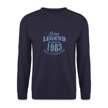 Geburtstag Lebende Legende born 1983 - Unisex Pullover - Navy - Vorne - Alina (178cm) & Michal (187cm)