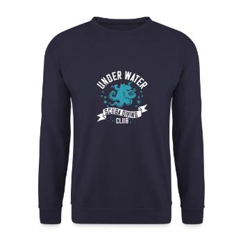 under water scuba diving club - Unisex Sweatshirt - navy - Front - Alina (178cm) & Michal (187cm)