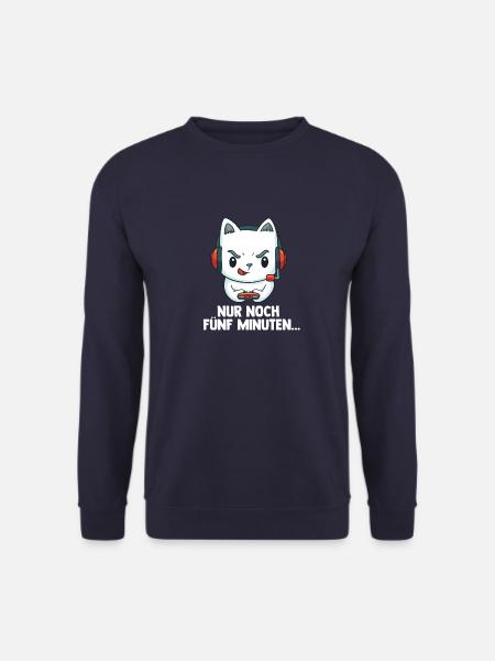 Streamen Videospiele Katze - Computer Spiele - Unisex Pullover - Navy