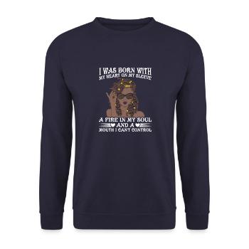 Black Month African Cultures LOCD Pride G - Unisex Sweatshirt - navy - Front - Alina (178cm) & Michal (187cm)