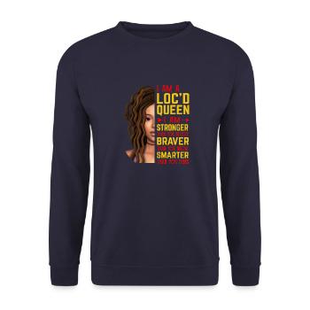 Pride History Black Month African Cult - Unisex Sweatshirt - navy - Front - Alina (178cm) & Michal (187cm)