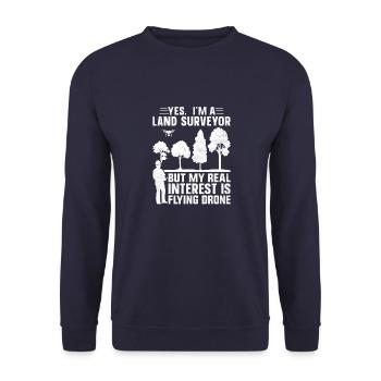Surveyor Construction Surveyor Gesc - Unisex Sweatshirt - navy - Front - Alina (178cm) & Michal (187cm)