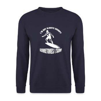 Surfer Surfing Surfboard Surf instructor surfing - Unisex Sweatshirt - navy - Front - Alina (178cm) & Michal (187cm)