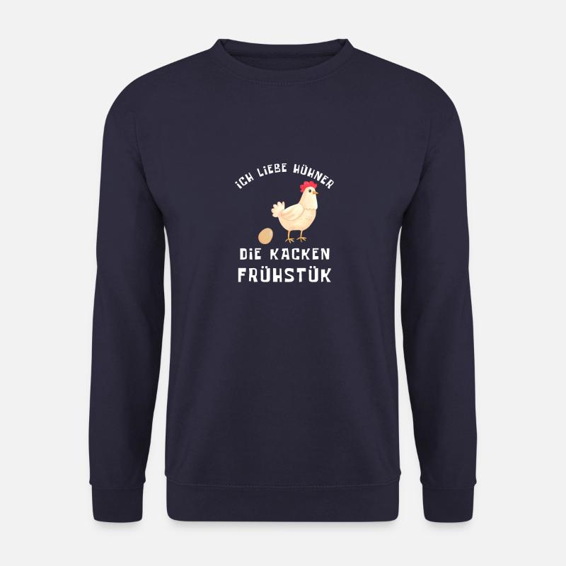 Funny Chicken Spruch Bäuerin Bauern Huhn Henne - Unisex Pullover - Navy