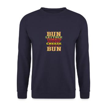 Hamburger Burgeraufbau - Sweat-shirt Unisexe - marine - Devant - Alina (178cm) & Michal (187cm)