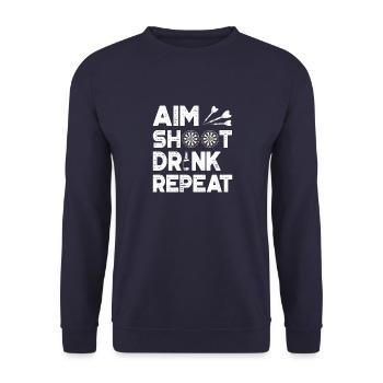 Dartboard Darts Pitcher Treble Sports Compétitif - Sweat-shirt Unisexe - marine - Devant - Alina (178cm) & Michal (187cm)