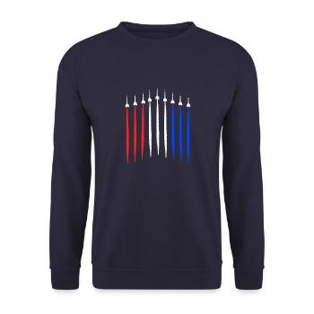 Treble Sports Competitive Dartboard Dart Thrower - Unisex Sweatshirt - navy - Front - Alina (178cm) & Michal (187cm)
