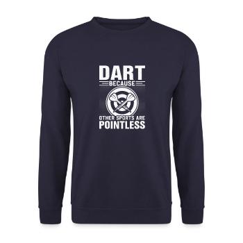 Jeu de fléchettes de sport compétitif Triple lanceur - Sweat-shirt Unisexe - marine - Devant - Alina (178cm) & Michal (187cm)