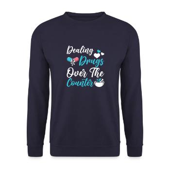pharmacist medicine drugs pharmacist gift - Unisex Sweatshirt - navy - Front - Alina (178cm) & Michal (187cm)
