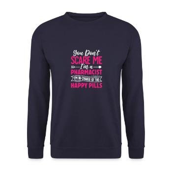 Eingetragener Apotheker Medizin Droge Apotheke Ges - Unisex Pullover - Navy - Vorne - Alina (178cm) & Michal (187cm)