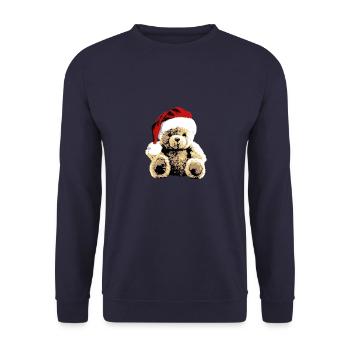 Teddy Bear Teddy Bear Cartoon Teddy bear Christmas - Unisex Sweatshirt - navy - Front - Alina (178cm) & Michal (187cm)