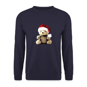 Teddy Bear Teddy Bear Cartoon Teddy bear Christmas - Unisex Sweatshirt - navy - Front - Alina (178cm) & Michal (187cm)