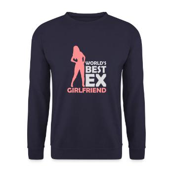 worlds best ex girlfriend - Unisex Pullover - Navy - Vorne - Alina (178cm) & Michal (187cm)