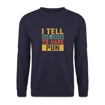 Papa Blagues Papa Fête des pères Modes de vie de papa - Sweat-shirt Unisexe - marine - Devant - Alina (178cm) & Michal (187cm)
