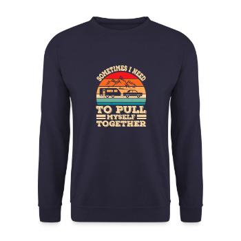 Camping-car Camping Explorer Firewoods Lif - Sweat-shirt Unisexe - marine - Devant - Alina (178cm) & Michal (187cm)