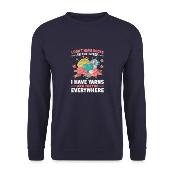Quilter Knit Crochet Lifestyle Yarn Collection - Unisex Sweatshirt - navy - Front - Alina (178cm) & Michal (187cm)