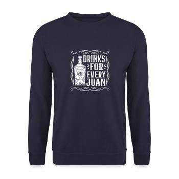 Vintage Glas Tequila Trinken Liquor Trinker Leben - Unisex Pullover - Navy - Vorne - Alina (178cm) & Michal (187cm)