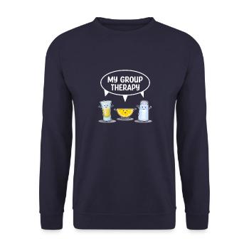 Liquor Vintage Glas Trinker Leben Tequila Trinken - Unisex Pullover - Navy - Vorne - Alina (178cm) & Michal (187cm)