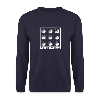 Bookaholic Lese-Enthusiast Buchliebhaber Lebenssti - Unisex Pullover - Navy - Vorne - Alina (178cm) & Michal (187cm)