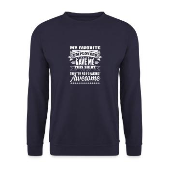 Camping Explorer Firewoods Motorhome Caravan - Unisex Sweatshirt - navy - Front - Alina (178cm) & Michal (187cm)
