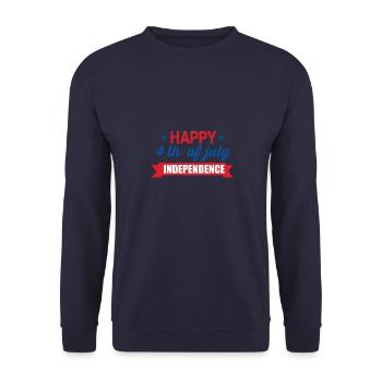 Glückliche Unabhängigkeit am 4. Juli - Unisex Pullover - Navy - Vorne - Alina (178cm) & Michal (187cm)