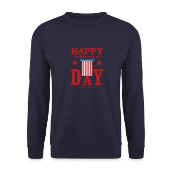 happy independence day since 1776 - Unisex Sweatshirt - navy - Front - Alina (178cm) & Michal (187cm)