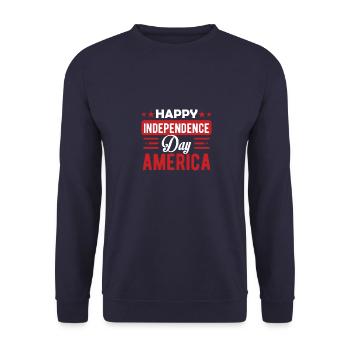 Bonne fête de l’indépendance Amérique - Sweat-shirt Unisexe - marine - Devant - Alina (178cm) & Michal (187cm)