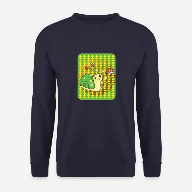 Schnecke mit Sushi - Unisex Pullover - Navy