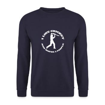 Cricket Slogan Cricket Gift Cricket Fan Team - Sweat-shirt Unisexe - marine - Devant - Alina (178cm) & Michal (187cm)