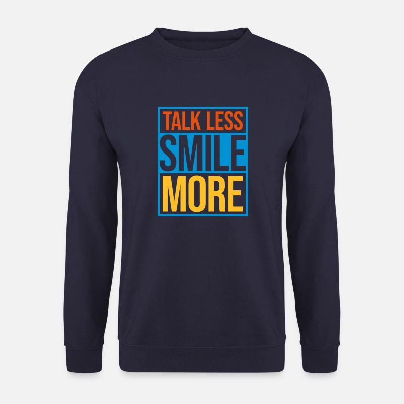 talk less smile more - Unisex Pullover - Navy