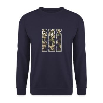 Cyclist Lifes Cycling BMX Cyclocross Racing Li - Unisex Sweatshirt - navy - Front - Alina (178cm) & Michal (187cm)