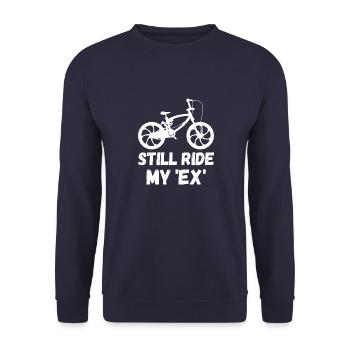 Cyclocross Cycling Lovers BMX Racing Cycling - Unisex Sweatshirt - navy - Front - Alina (178cm) & Michal (187cm)