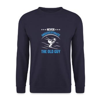 Winter Ski Lifestyle Skifahrer Sport Kleidung Gesc - Unisex Pullover - Navy - Vorne - Alina (178cm) & Michal (187cm)
