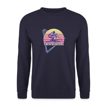 Wintersportbekleidung Snowboarder Snowboarding Lif - Unisex Pullover - Navy - Vorne - Alina (178cm) & Michal (187cm)