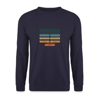 Comprendre les ingénieurs - Fun Sarcastic Engineer - Sweat-shirt Unisexe - marine - Devant - Alina (178cm) & Michal (187cm)