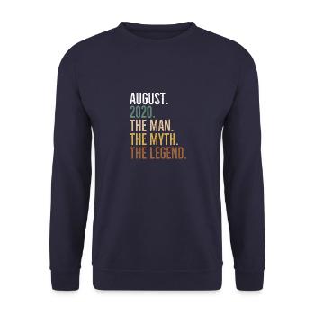 August 2020 The Man The Myth The Legend - Unisex Sweatshirt - navy - Front - Alina (178cm) & Michal (187cm)