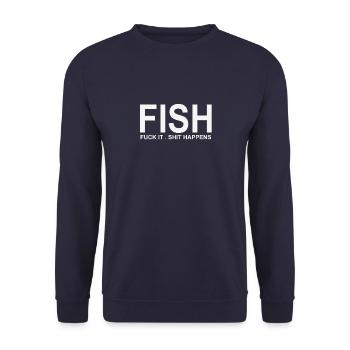 FISH SARCASTIC T SHIRT - Unisex Sweatshirt - navy - Front - Alina (178cm) & Michal (187cm)