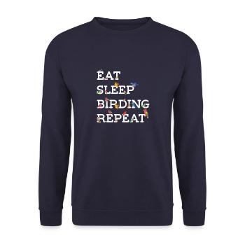Birdwatcher Ornithologist Birdwatching Bird - Unisex Sweatshirt - navy - Front - Alina (178cm) & Michal (187cm)