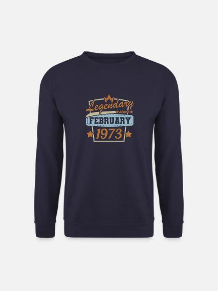 Februar 1973 Retro Geburtstag - Unisex Pullover - Navy