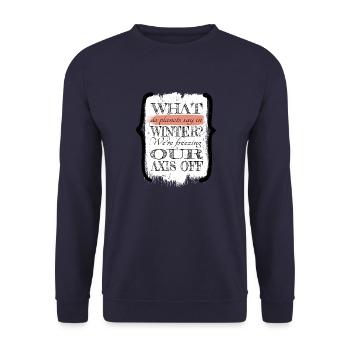 astronomy stuff space travel believe sayings - Unisex Pullover - Navy - Vorne - Alina (178cm) & Michal (187cm)