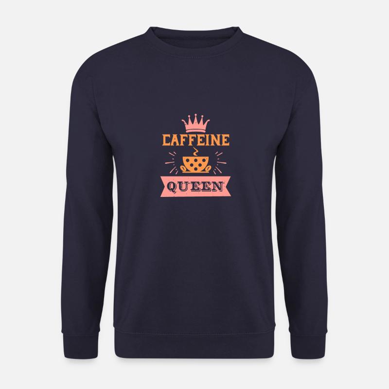 KOFFEIN IST EINE KÖNIGIN - Unisex Pullover - Navy