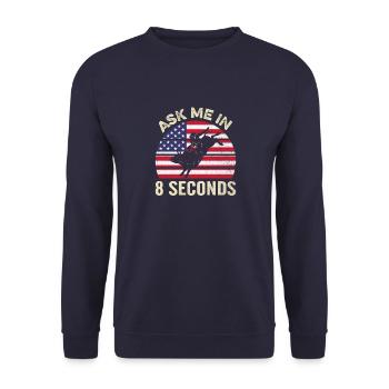 Bull Rider Farmings Yeehaw Howdy Cow Farmer Liebha - Unisex Pullover - Navy - Vorne - Alina (178cm) & Michal (187cm)