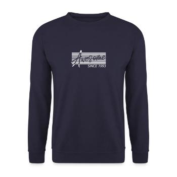 Awesome Since 1993 Birthday Retro - Unisex Sweatshirt - navy - Front - Alina (178cm) & Michal (187cm)