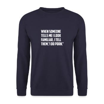 Je fais du porno sarcastique - Sweat-shirt Unisexe - marine - Devant - Alina (178cm) & Michal (187cm)