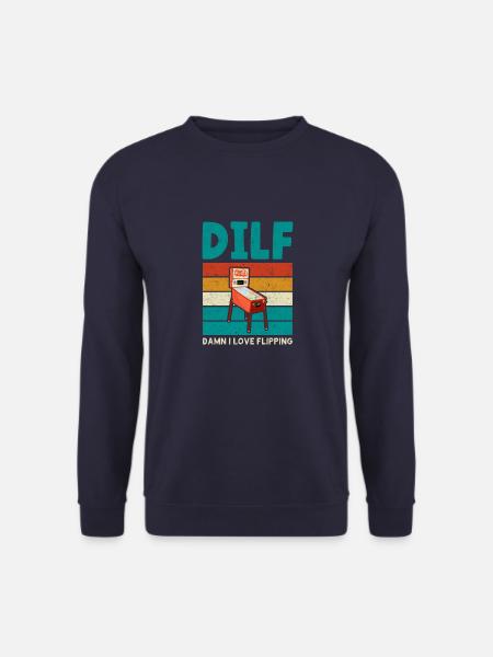 Flipper Arcade Spiel Retro Vintage Pinball Maschin - Unisex Pullover - Navy