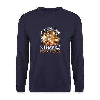 Disco Fever Party Retro Vintage Club Groovy Lifes - Unisex Sweatshirt - navy - Front - Alina (178cm) & Michal (187cm)